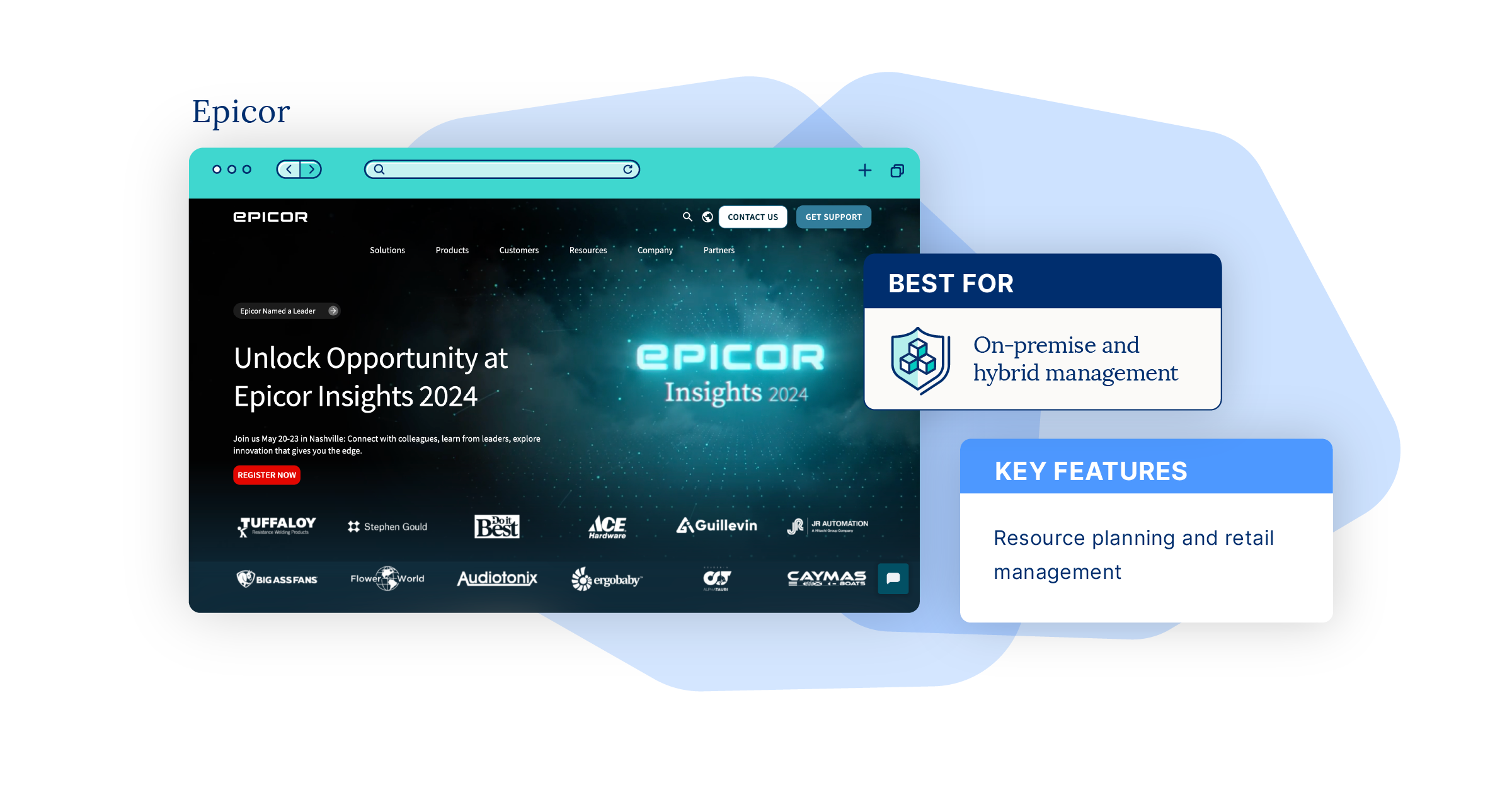 image of the epicor homepage